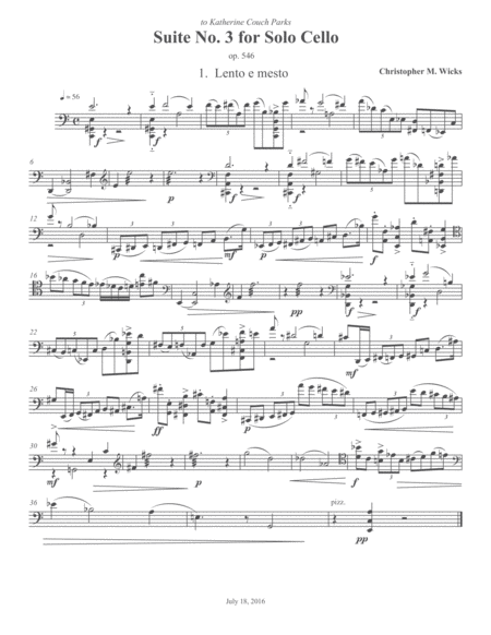 Suite For Cello No 3 Page 2