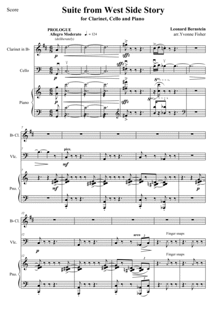 Suite From West Side Story For Clarinet Cello And Piano Page 2