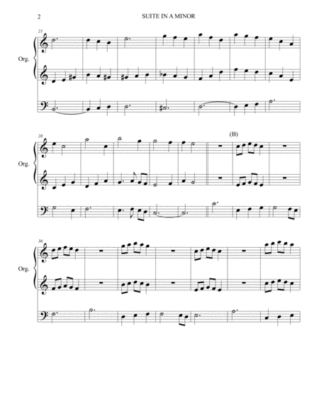 Suite In A Minor For Organ Page 2