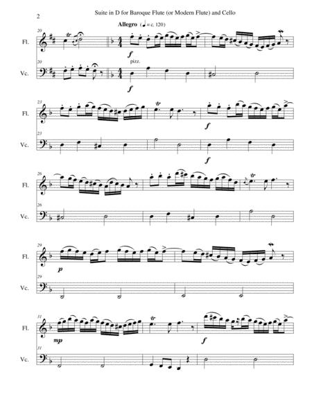Suite In D For Baroque Flute And Cello Page 2