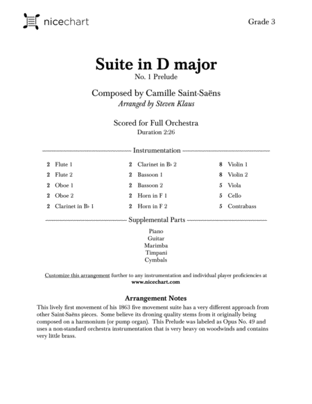 Suite In D Major No 1 Prelude Score Parts Page 2