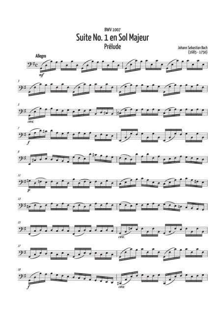 Suite No 1 For Violoncello Solo Js Bach Page 2