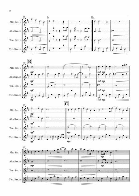 Sukiyaki Ue O Muite Aruk By Kyu Sakamoto Saxophone Quartet Aatt Page 2