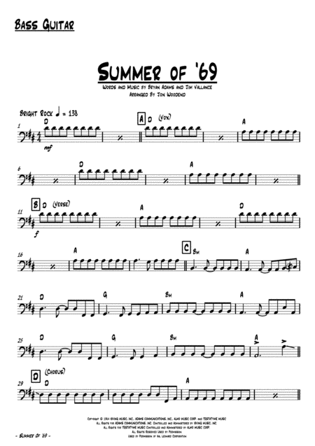 Summer Of 69 7 Piece Horn Chart Page 2