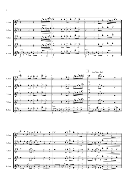 Summer Sun Dance Sax Quartet Page 2