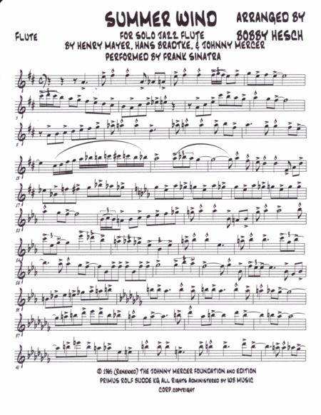 Summer Wind For Solo Jazz Flute Page 2