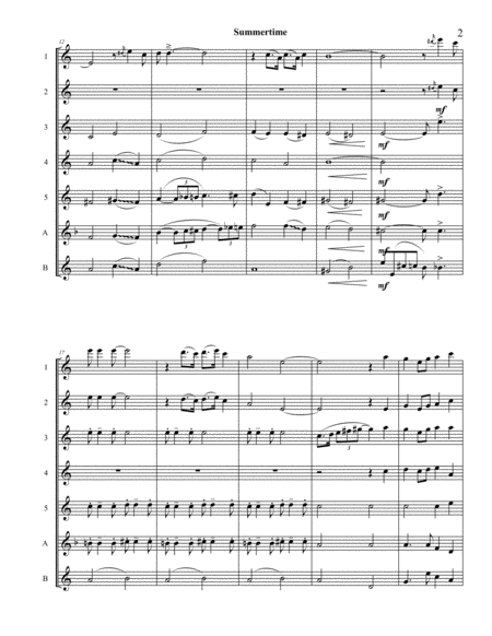 Summertime Flute Choir Page 2