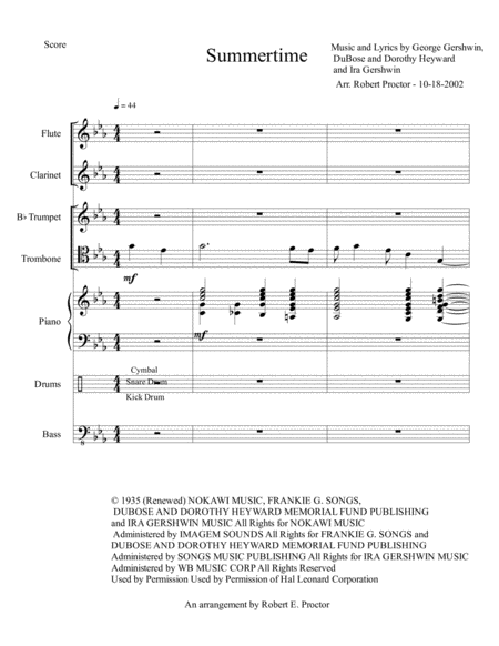 Summertime For Jazz Band Page 2