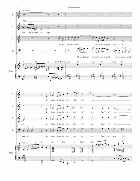 Summertime For Satb Page 2