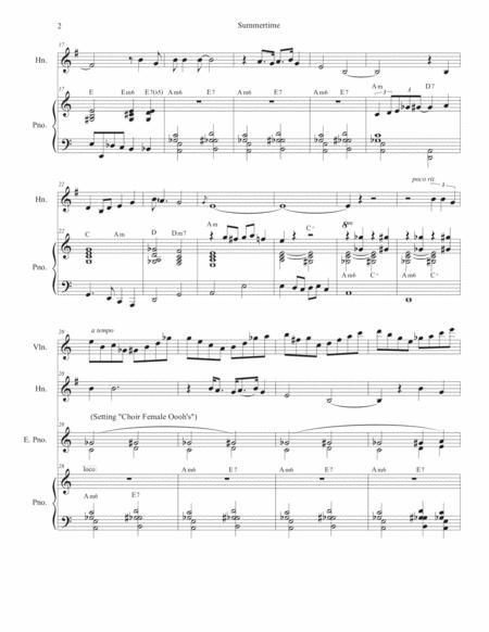 Summertime French Horn Solo And Piano Page 2