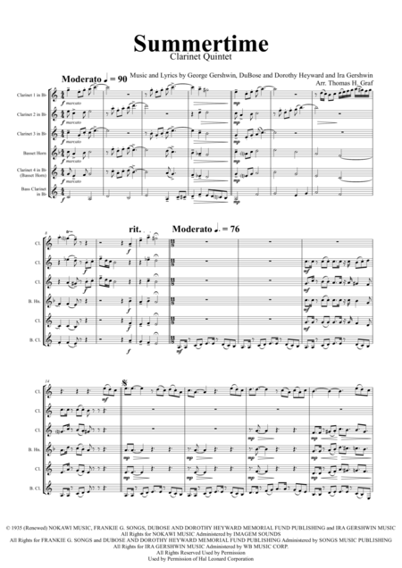 Summertime Gershwin 11 8 Clarinet Quintet Page 2