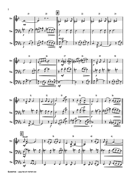 Summertime Gershwin Ballad Brass Trio Low Page 2