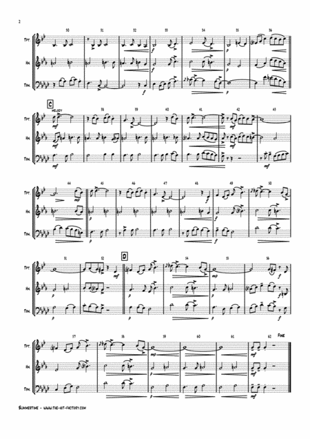 Summertime Gershwin Ballad Brass Trio Page 2