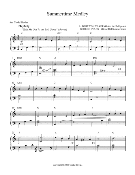 Summertime Medley For Lap Harp Solo Page 2