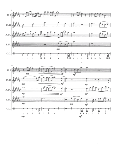 Sunday Bloody Sunday Arrangement For Flute Choir Page 2