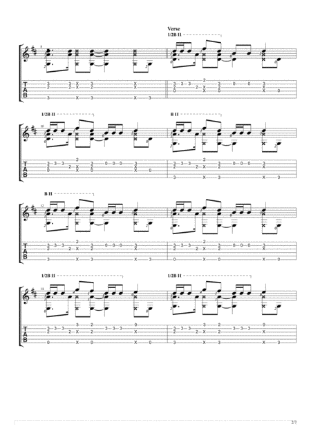 Sunflower Fingerstyle Guitar Solo Page 2