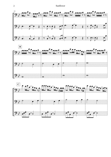 Sunflower Trio Bass Clef Page 2