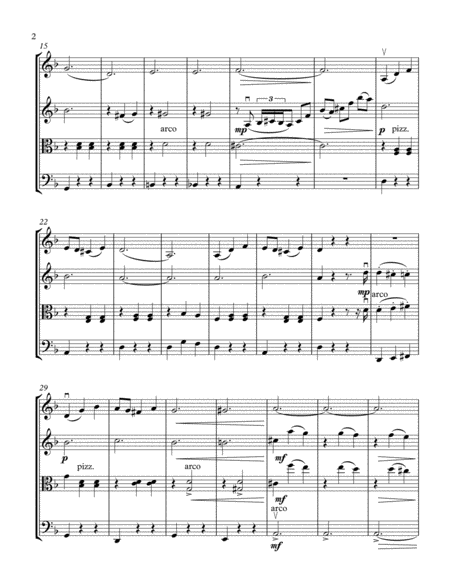 Sunrise Sunset For String Quartet Page 2