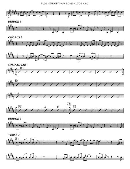 Sunshine Of Your Love Alto Sax Page 2