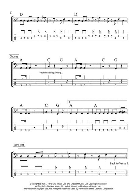 Sunshine Of Your Love Bass Tab Page 2