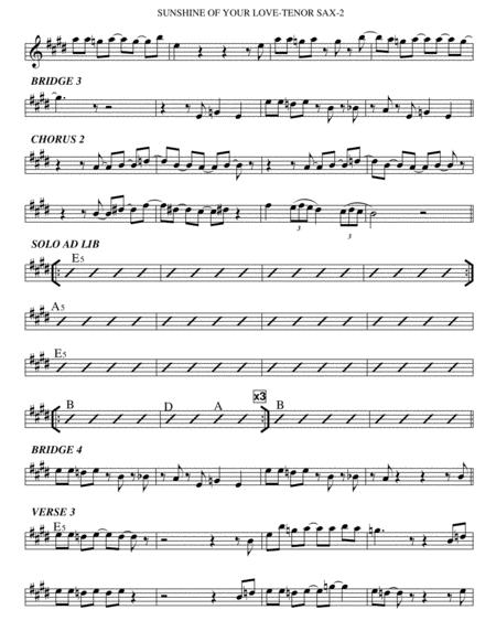 Sunshine Of Your Love Tenor Sax Page 2