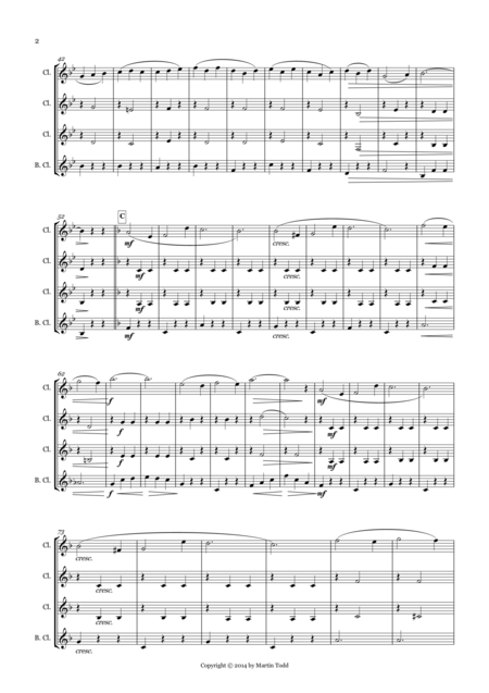 Sunshine Waltz For Clarinet Quartet Page 2