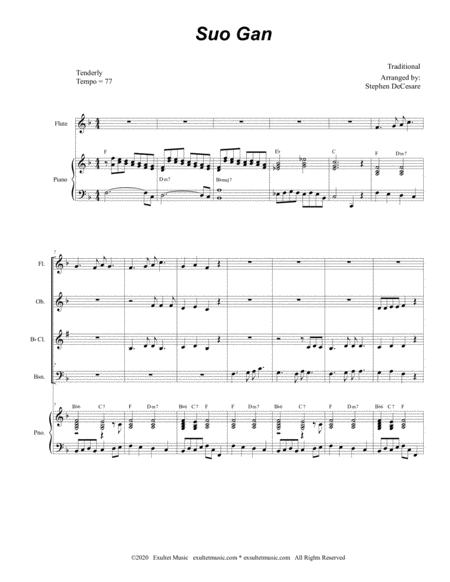 Suo Gan For Woodwind Quartet And Piano Page 2