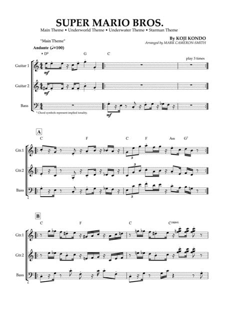 Super Mario Bros For Guitar Ensemble Page 2