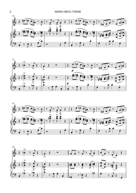 Super Mario Bros Theme For Horn In F And Piano Page 2