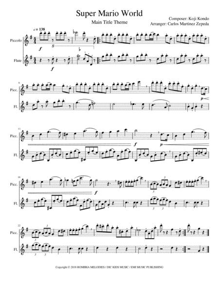 Super Mario World Main Title Theme Piccolo And Flute Page 2