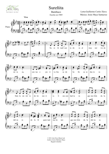 Sureita Bambuco Para Piano Page 2