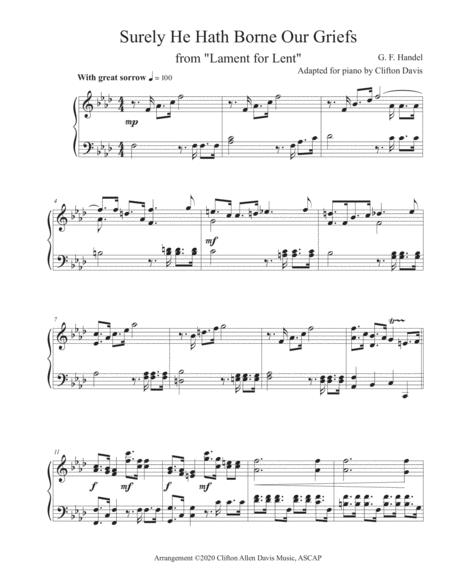 Surely He Hath Borne Our Griefs Handels Messiah Arranged For Solo Piano Clifton Davis Page 2