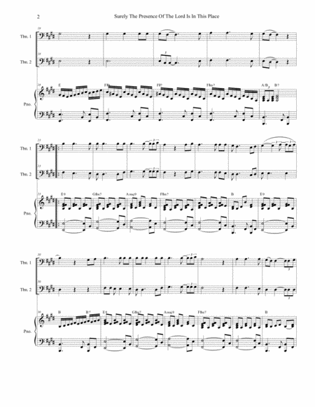 Surely The Presence Of The Lord Is In This Place Trombone Duet Page 2