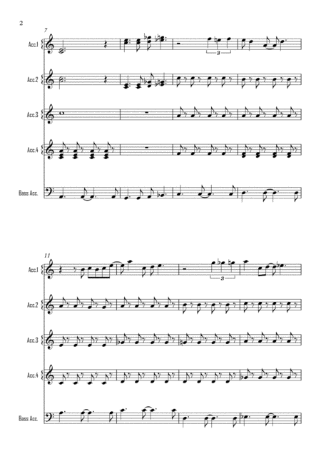 Surfing With The Beach Boys Accordion Orchestra Score Page 2