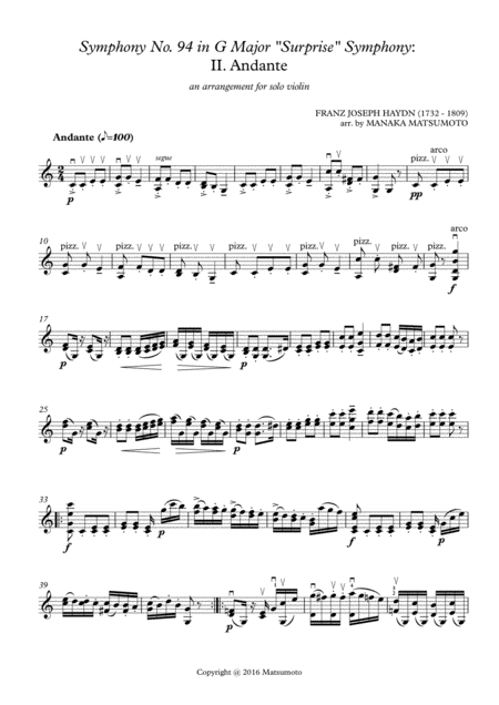 Surprise Symphony Arr For Solo Violin Page 2