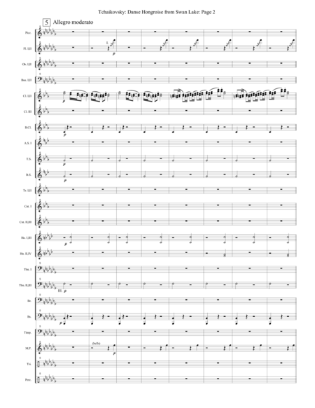 Swan Lake Czardas Band Extra Score Page 2