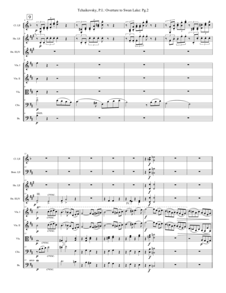 Swan Lake Overture Extra Score Page 2