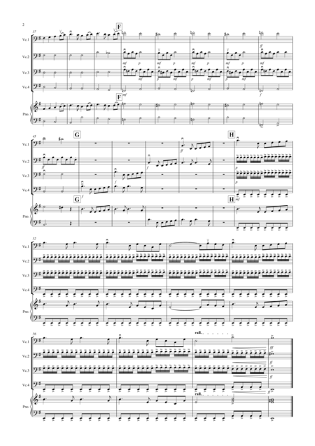 Swan Lake Theme For Cello Quartet Page 2