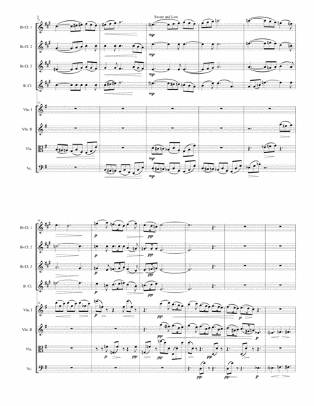 Sweet And Low Stanfords Setting Arranged For Clarinet Quartet And String Quartet Page 2