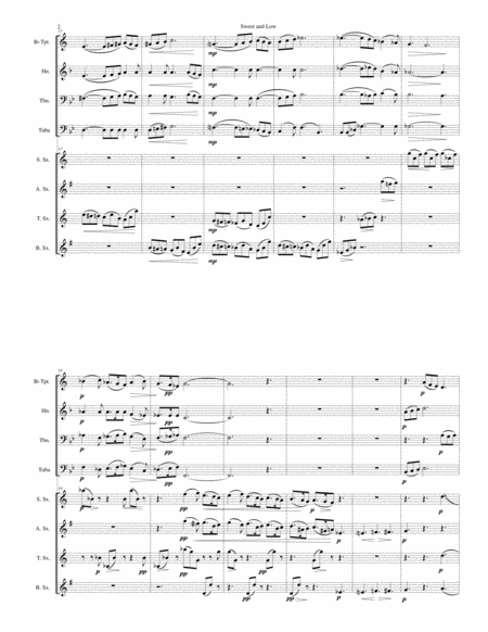 Sweet And Low Stanfords Setting Arranged For Saxophone Quartet And Brass Quartet Page 2