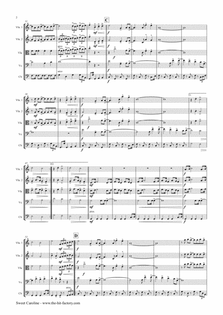 Sweet Caroline Neil Diamond Classic String Orchestra Page 2