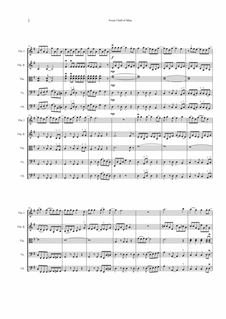 Sweet Child Of Mine For String Orchestra Page 2