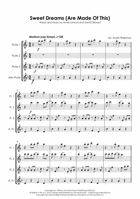 Sweet Dreams Are Made Of This Flute Quartet Page 2