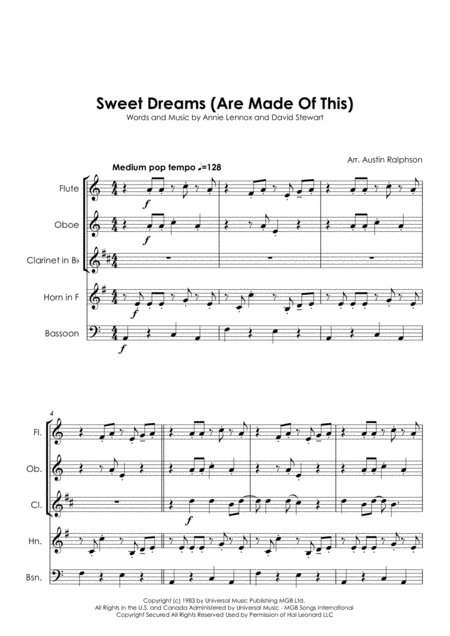 Sweet Dreams Are Made Of This Wind Quintet Page 2