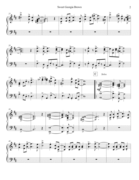 Sweet Georgia Brown Strings Electric Piano Page 2