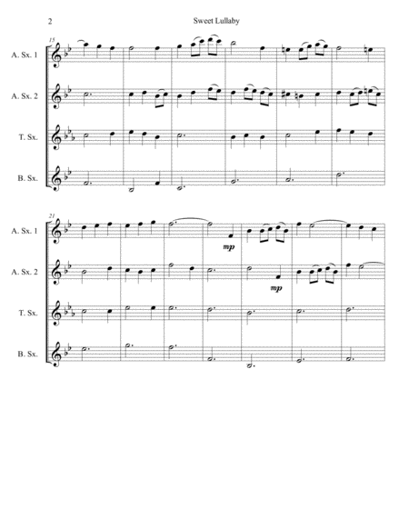 Sweet Lullaby Score Page 2