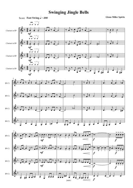 Swinging Jingle Bells For Clarinet Quartet Page 2