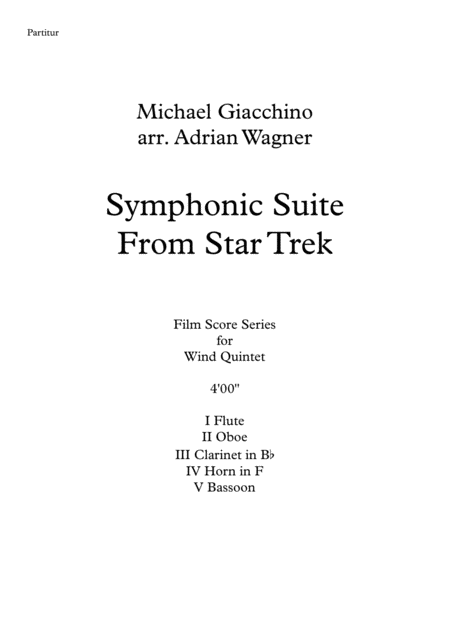 Symphonic Suite From Star Trek Michael Giacchino Wind Quintet Arr Adrian Wagner Page 2