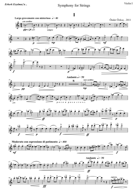 Symphony For Strings Parts Page 2