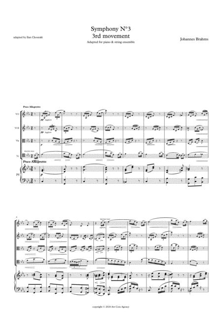 Symphony N 3 Op 90 3rd Mvt For String Quartet Piano Page 2